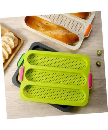 HOMSFOU 2 Pcs 3 Bread Silicone Mold Bread Pan Forms Silicone Bread Baking Trays Silicone Baking Mold Silicone Molds Loaf Pan Bread Baking Tin White Silica Gel Cake Second Generation Toast 34.5x24cmx2pcs Whitex2pcs - Buy Online on SooperMarket.com