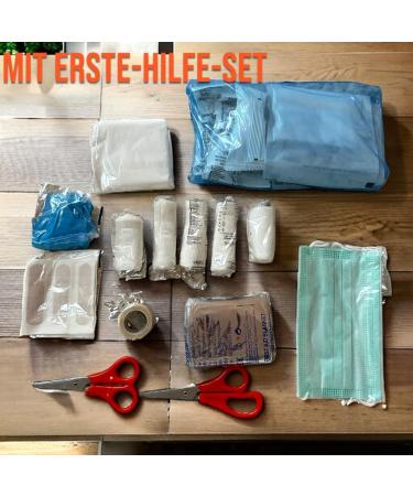 VZL KFZ Auto & Combith Construction Kit 2024 - T V Tested First Aid Set with Warning Triangle & Vests | International Shipping - Buy Online on SooperMarket.com