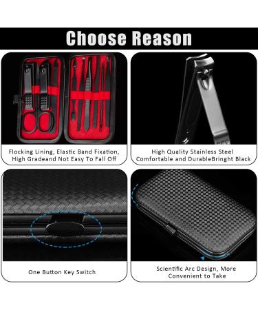 10-Piece Stainless Steel Nail Clipper Set Professional Manicure Set Stainless Steel Manicure Tools Stainless Steel Nail Care Tools Professional Nail Clipper Set (Black) - Buy Online on SooperMarket.com