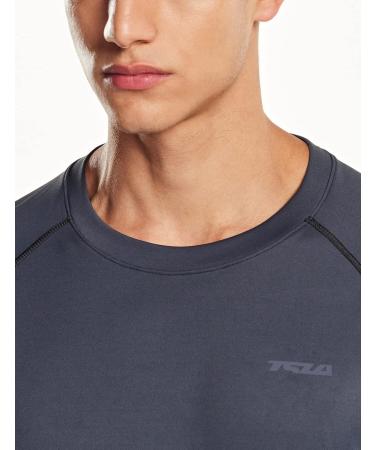 TSLA Swimwear Short Sleeve Top | UV Protection UPF 50+ Quick-Dry Rash Guard for Men | 1 Pack Charcoal & Black M - Buy Online on SooperMarket.com