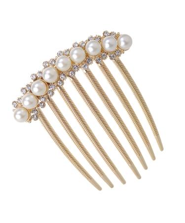 Ivory Pearl Crystal Wedding Bridal Hair Comb - Elegant Rhinestone Hairpin Accessory - Buy Online on SooperMarket.com