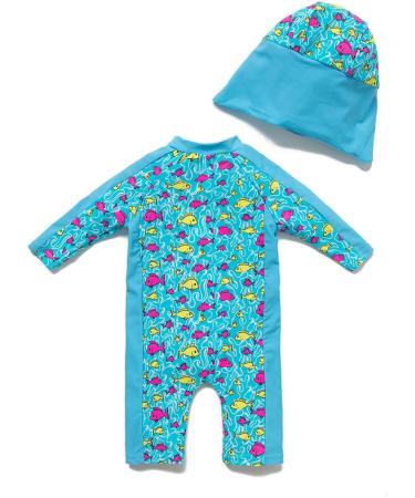 BONVERANO Baby Boys Swimsuit UPF 50+ Sun Protection Lake Blue 9-12 Months - Buy Online on SooperMarket.com