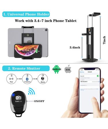 KINGJUE 60'' Camera Phone Tripod Stand for Canon Nikon DSLR | Universal Tablet Phone Holder, Remote, Bubble Level, Carry Bag | Max Load 6.6LB - Buy Online on SooperMarket.com