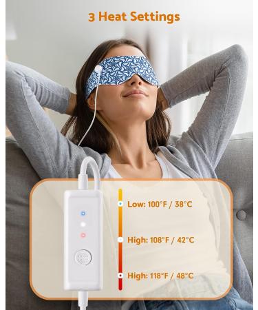 Clistofer Heated Eye Mask for Dry Eyes | USB Electric Warming Pad | Reusable Therapy Heat Mask | Graphene Far Infrared | Hot Sleep Mask for Men Women - Buy Online on SooperMarket.com