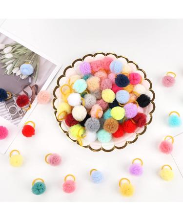 Qearl 48 Pcs Colored Ball Dog Ties Small Dog Bows - Pet Grooming Hair Accessories for Puppy & Cat - Buy Online on SooperMarket.com