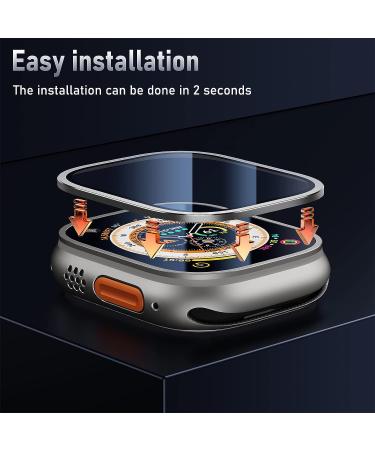 BAZO Apple Watch Ultra Screen Protector - 49mm Titanium Frame with 9H Tempered Glass - Buy Online on SooperMarket.com