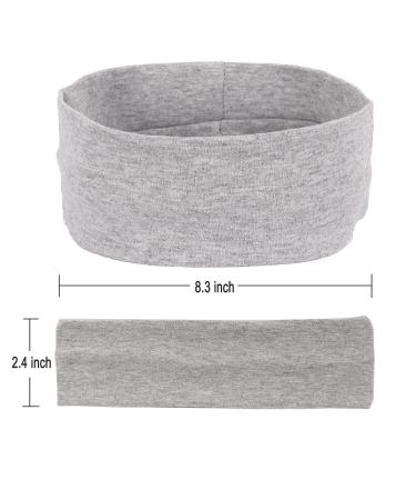 MapofBeauty 3 Pack Stretchy Cotton Yoga Headbands for Sports and Gym (Solid Color) - Buy Online on SooperMarket.com