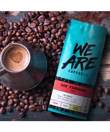 Coffee Ground for Cafetiere 227g Bag Peru Ground Coffee Chocolate Caramel & Fruits Notes 100% Arabica Light Roast Speciality Freshly Roasted Single Origin (We Are Coffee Co) Ground Cafetiere 227 g (Pack of 1) - Buy Online on SooperMarket.com
