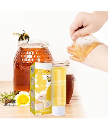 Hearnfox Hand Mask,Hand Repairing Wax Mask Honey Moisturizing Peel Off Hand Wax Hand Care Spa Scrub for Dry Hands Treatment, Remove Dead Skin, Rough Skin,1.05Oz/30g