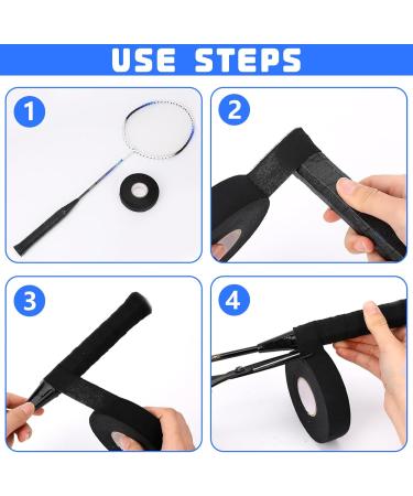 Ningyer 3 Rolls Ice Hockey Tape - Non-Slip Handle Grip for Hockey Tennis & Badminton Rackets (2.5cm x 25m) - Black/White/Green - Buy Online on SooperMarket.com