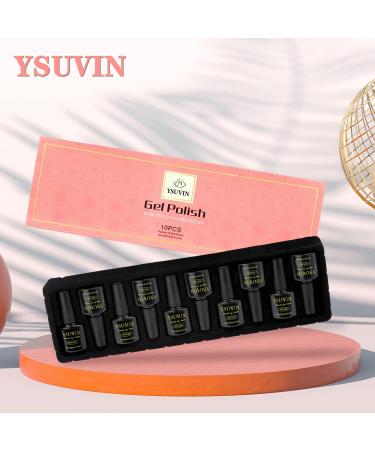 Yueshop White Beige Collection Gel Nail Polish Set - 6 Nude & Natural Skin Tone Colors - Soak Off UV LED Lamp - Manicure Kit 8ml x 6 - Buy Online on SooperMarket.com