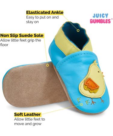 Soft Sole Leather Baby Shoes for Boys and Girls | Toddler Walking Shoes 12-18 Months - Chick Design - Buy Online on SooperMarket.com