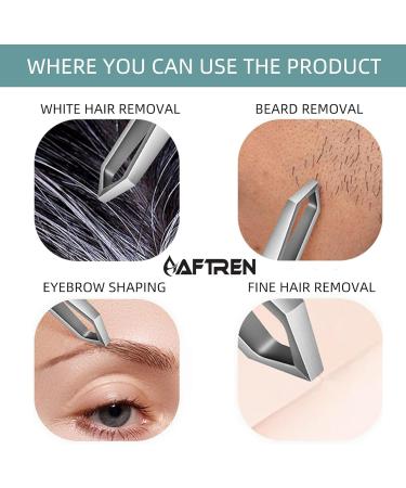 Wide Grip Slant Tweezers - German Stainless Steel - Hand-Filed Slanted Tips for Ultra-Precision - Tweezers for Eyebrows and Nose/Ear/Facial Hair - Professional Grade - Buy Online on SooperMarket.com