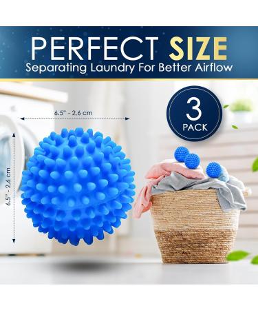 CASIZ 3 Pack Dryer Balls Tumble Dryer Balls | Reusable Energy Saving & Non-Melt | Soft Drying Balls for Tumble Dryer Laundry Balls for Washing Machine Rapid Dryer Ball Washing Machine Balls - Buy Online on SooperMarket.com