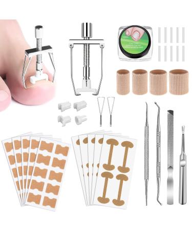 Ingrown toenails set toenail correction patch proofreading pedicure ingrown toenails stripes stainless steel foot care set professionally for paronychy toothed toenail 3