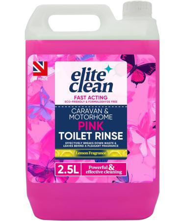 Elite Clean Caravan and Motorhome Toilet Cleaner | 2.5L Blue | Chemical Cleaning Fluid | 2.5L Pink Rinse Fluid Solution Cleaner | Motorhomes | Eco-Friendly | Formaldehyde Free - Buy Online on SooperMarket.com