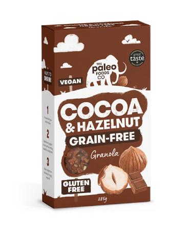 The Paleo Foods Co. Cocoa & Hazelnut Granola | Low Carb Keto Friendly Grain and Gluten Free Vegan Paleo Granola (Cocoa & Hazelnut) (1 x 285G Pack) Cocoa & Hazelnut 285.00 g (Pack of 1)