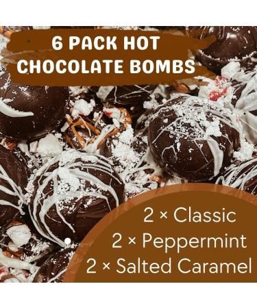 Hot Chocolate Bomb - 6 Flavoured Hot Chocolate Bombs with Marshmallow - Luxury Hot Chocolate Gift Set - Christmas Hot Chocolate Set for Kids and Adult - Christmas Stocking Filler - Buy Online on SooperMarket.com