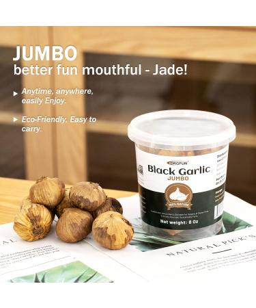 ORGFUN Jumbo Whole Black Garlic  Premium Fermented Black Garlic Cloves  Easy to Peel  Cultivated in the Local Garlic 8 Oz - Buy Online on SooperMarket.com