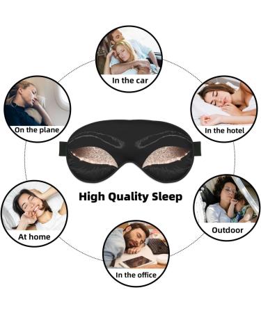 Eyelash Pattern Soft Sleep Eye Mask | Breathable Eye Patch for Women | Perfect for Travel & Relaxation - Buy Online on SooperMarket.com