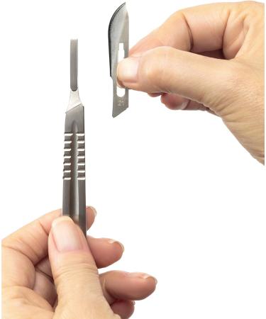 Buy REMOS No. 4 Stainless Steel Scalpel Holder 14 cm Compatible with Blades No. 20 21 22 23 26 | International Shipping Available - Buy Online on SooperMarket.com