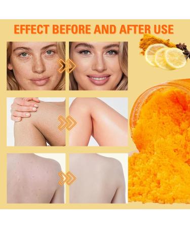 Turmeric Body Scrub Turmeric Scrub with Vitamin C Natural Face Exfoliator Scrub Exfoliating Body Scrub With Turmeric Turmeric Body Scrub For Neck Armpit Back Skin Care Scrub 150G/5.29OZ - Buy Online on SooperMarket.com