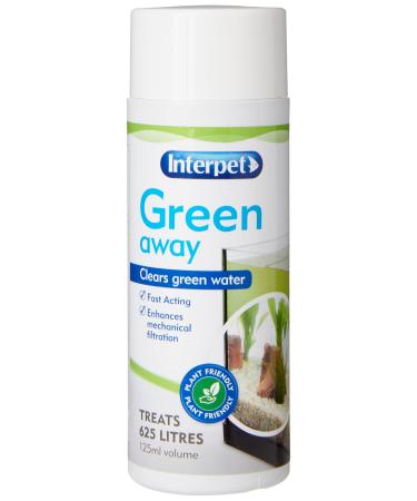 Interpet Green Away Aquarium Water Treatment 125 ml Fast Acting Clears Green Water Safe for Fish Plant Friendly Single