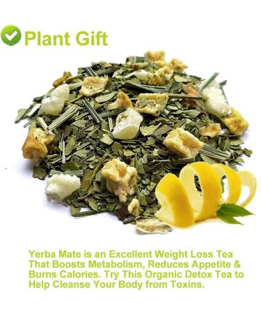 Plant Gift Lemon Yerba Mate Tea Oganic Fruit Herbal Tea All Natural Flavors Loose Apple Pineapple Non GMO Vegan Tea Bags Into Iced Tea & Hot Tea 70G/2.5oz - Buy Online on SooperMarket.com