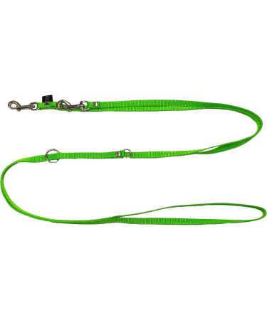 Elropet Adjustable Dog Leash for Small Dogs - Mini Double Linen 2m-5m Length 10mm Neon Green - Buy Online on SooperMarket.com