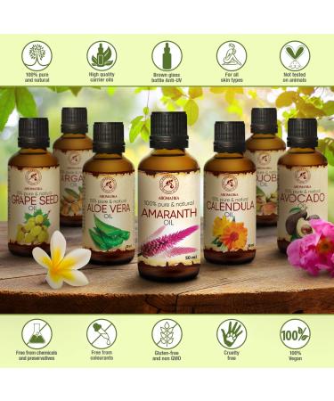 Amaranth Oil 50ml - Pure & Natural Amaranthus Caudatus Seed Oil for Skin Body Hair & Nail Care - Buy Online on SooperMarket.com