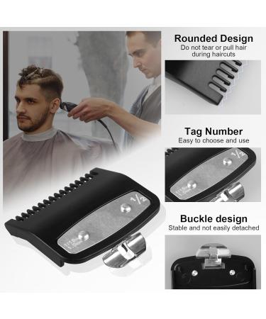 Professional Hair Clipper Guard Clipper Combs 2 Lengths 1.5mm&4.5mm Clipper Plastic Attachment Comb with Metal Clip Fits All Full Size Clippers (Black) - Buy Online on SooperMarket.com