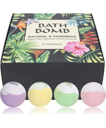 Bath Bubble Ball Gift Set - 4-Piece Handmade Organic Foam for Women | Natural Oils & Moisturizing Bath Salt - Buy Online on SooperMarket.com