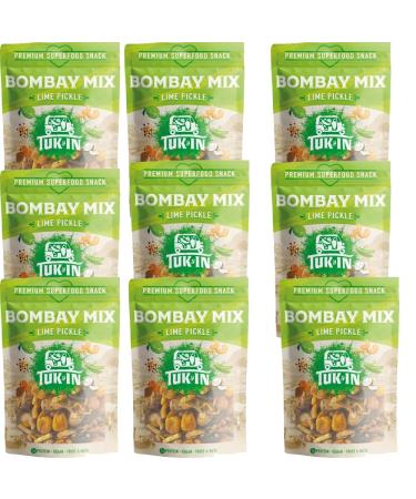 Lime Pickle Red Chilli Mango Chutney Bombay Trail Mix Pack 40g (09 Packs Lime Pickle) Lime Pickle 4.44 g (Pack of 9)