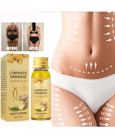 2 pieces ginger shower gel shower gel lymph drainage shower gel mini fat burner shower gel ginger body slimming shower gel skin tightening smoothing fat burning drainage body wash - Buy Online on SooperMarket.com
