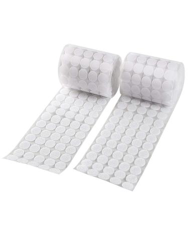 1000pcs Hook and Loop Dots 3/4 in Diameter Sticky Back Coins Heavy Duty Self Adhesive Dot Tapes for School Classroom(White) 1000 Pcs