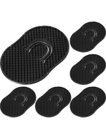 6 Packs Pocket Palm Combs, Shampoo Comb, Massager Hair Brush Comb, Scalp Massager Brush Comb (Black)