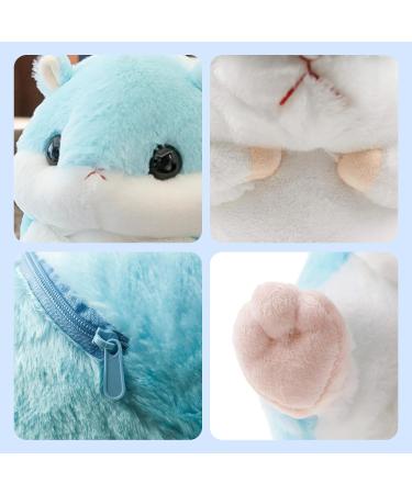 Muziri Kinokoo Hamster Plush Pillow Blanket - Soft Nap Blanket & Toy Blanket in Blue - Buy Online on SooperMarket.com
