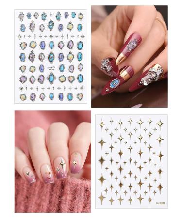 5D Gold Nail Art Sticker Decals - Vintage Classic Designs for Women & Girls - Buy Online on SooperMarket.com