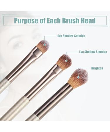 VOCOSTE 2pcs Double-ended Makeup Brush Kit - Under Eye Concealer & Highlighter Eyeshadow Brush | Premium Wooden Handle Smudger Tool for Flawless Makeup - Buy Online on SooperMarket.com