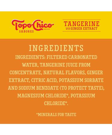 Buy Topo Chico Tangerine with Ginger Extract 12oz 8pk - Refreshing Sparkling Water | International Shipping Available - Buy Online on SooperMarket.com