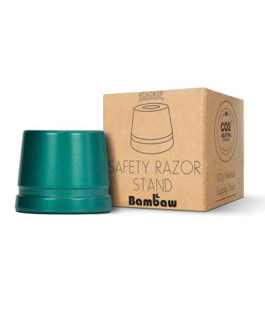 Bambaw Sea Green Safety Razor Stand | Razor Holder Shave Stand | Shaver Holder Stand fits only Metal Safety Razors | Double Edge Razor Stand | Razor Stand Holder | Shaving Stand
