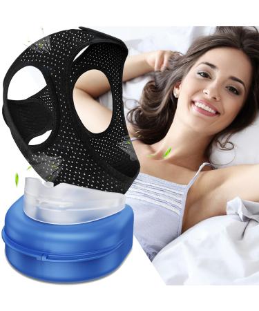 Anti Snoring Devices Anti Snoring Mouth Guard Chin Straps for Snoring Stop Snoring Devices Effective Snoring Solution Anti-Snoring Mouthpiece and Chin Straps for Men and Women to have a better sleep