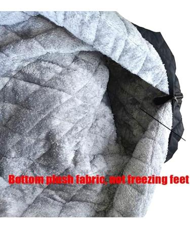 Winter Thicken Wheelchair Warmer Blanket Windproof Fleece Lined Cozy Leg Cover with Zipper 130x66 cm - Buy Online on SooperMarket.com