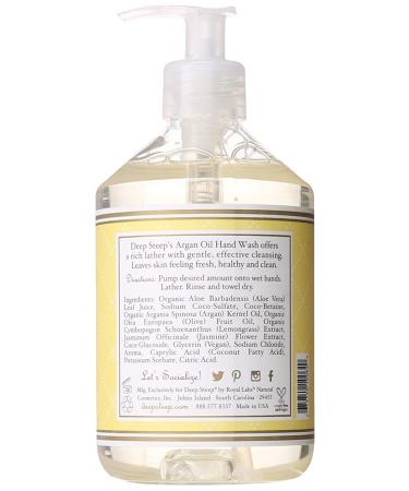 Deep Steep Argan Oil Hand Wash - Lemongrass & Jasmine - 17.6 fl oz | Nourishing & Aromatic - Buy Online on SooperMarket.com