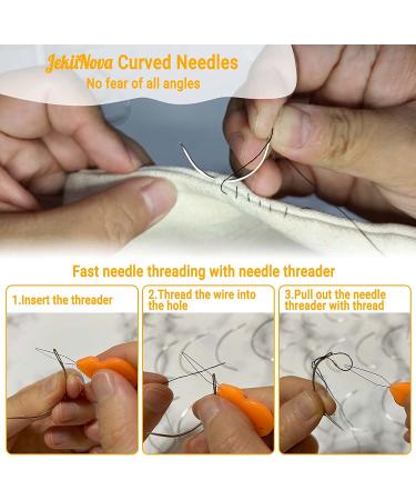 50 PCS Curved Needles for Leather, Carpet, Canvas, Wig Making - Embroidery & Upholstery Sewing Needles - Buy Online on SooperMarket.com