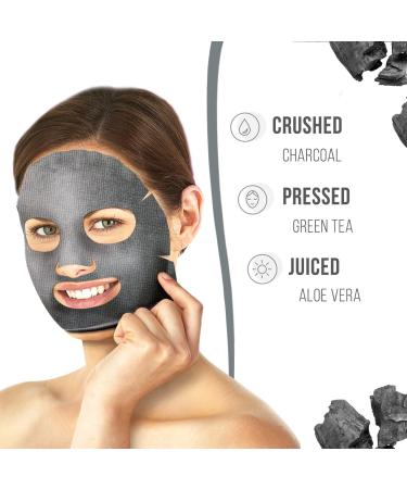 7th Heaven Charcoal Sheet Face Mask with Green Tea & Aloe Vera - Cleansing Detoxifing and Revitalising - Buy Online on SooperMarket.com