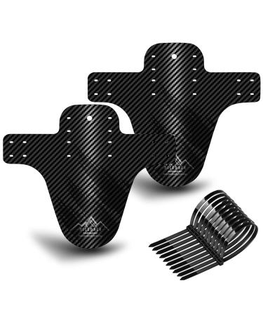 NICEDACK Bike Fender, Adjustable MTB Mud Guard, Front and Rear Compatible Mudguards, Easy to Install, Fits 26", 27.5", 29" Fat Tire Bikes and All Disc Brake Bicycles Black