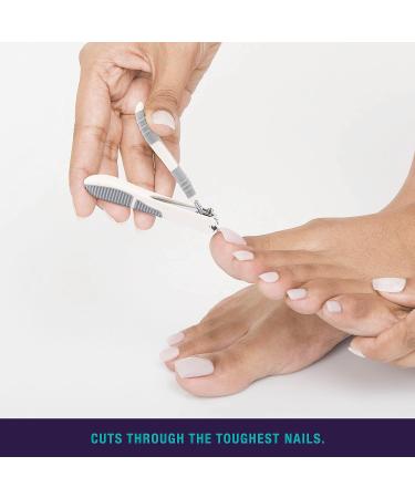 TRIM Simply Foot Toenail Clippers - Quality Steel Blades, Enlarged Opening, Catcher Base - Easy to Use Foot Care Tool for Men and Women (White) - Buy Online on SooperMarket.com