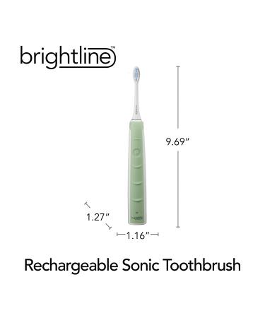 Brightline Rechargeable Sonic Electric Toothbrush ADA Accepted | Adjustable Intensity & Timer | Mint Green - 1 Count - Buy Online on SooperMarket.com