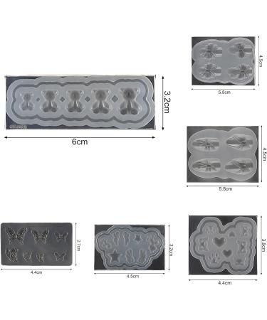 Nail Carving Mold - Creative 3D Silicone Manicure Tool for Home | High Toughness Bear & Butterfly Shapes | International Shipping Available - Buy Online on SooperMarket.com